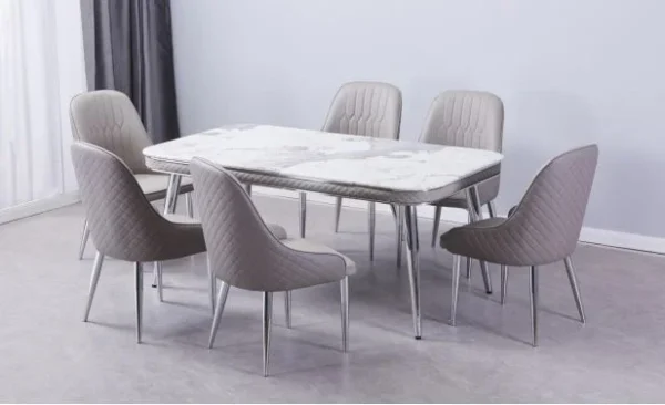 NOVA DINING TABLE 6 CHAIR SET - Image 4