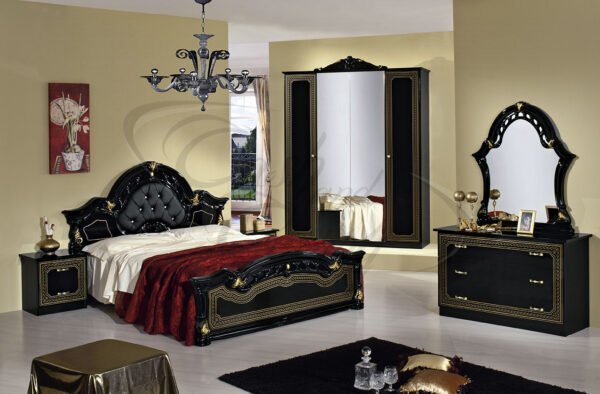 Stella Italian High Gloss 4 Doors Italian Bedroom Set H2O - Image 2