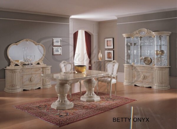 Betty 4 Doors Vitrine (Beige/Onyx) Display Unit Ben Company - Image 2