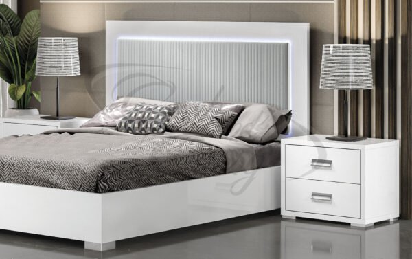 New Luxury Bella Italian White Bedroom Set with 4Door Wardrobe H2O Design - Image 2