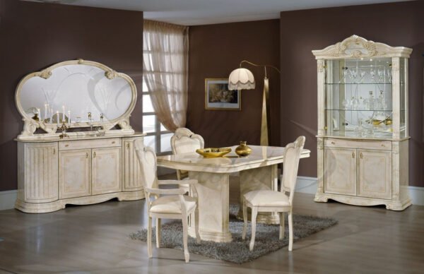 Elizabeth Beige Marble Italian Large 4Doors Vitrine (H2O Design) - Image 2