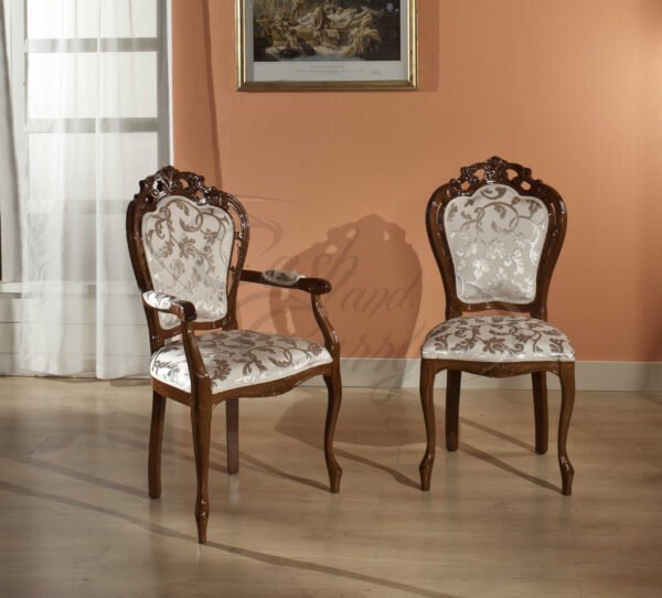 Elizabeth Traforata Italian Dining Armchair in Pair (H2O Design )