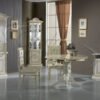New Venus White and Silver Italian Corner Versace Style Cabinet - Image 3