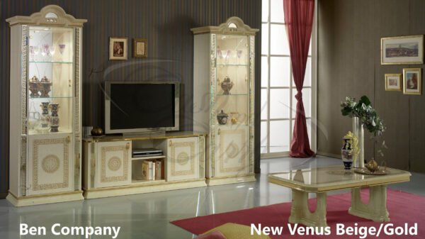 New Venus White and Silver Italian Single Door Display Unit - Image 4