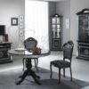 New Venus Black and Silver Italian Corner Display Cabinet - Image 3