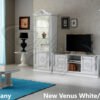 New Venus White and Silver Finish Italian Dining Table + 6 Chairs Ben Company - Image 8