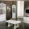 New Venus White and Silver Finish Italian Dining Table + 6 Chairs Ben Company - Image 5