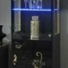 Sofia Italian Tv Unit with 2x Single Door Vitrine Black and Gold Ben Company - Image 3