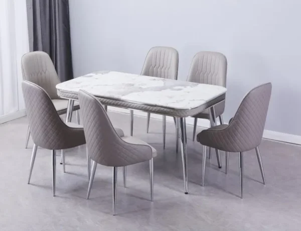 NOVA DINING TABLE 6 CHAIR SET - Image 2