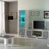 Stella White and Grey Finish Italian Plasma TV Unit Set