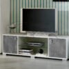 Stella White and Grey Finish Italian Plasma TV Unit Set - Image 2