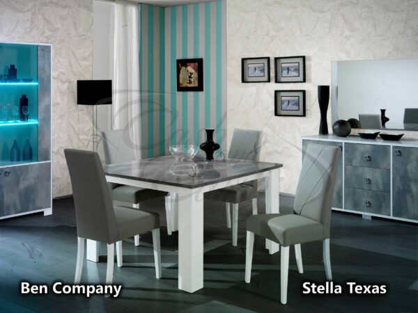 Stella Italian Grey White Dining Table Set Ben Company