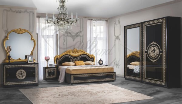 DOLORES STUNNING COMPLET ITALIAN 2 DOORS SLIDING WARDROBE BEDROOM SET - Image 3