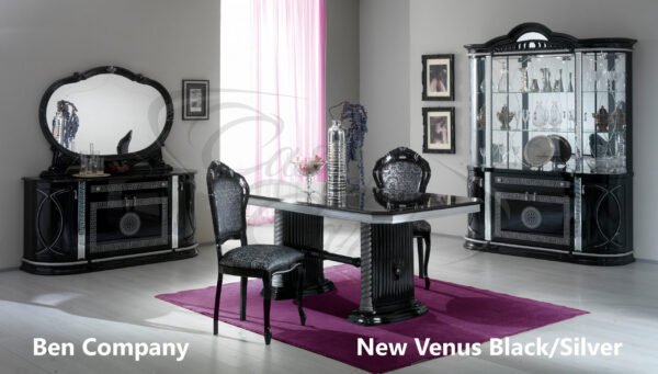 New Venus 3 Doors Vitrine/Display Unit Black/Silver - Image 2