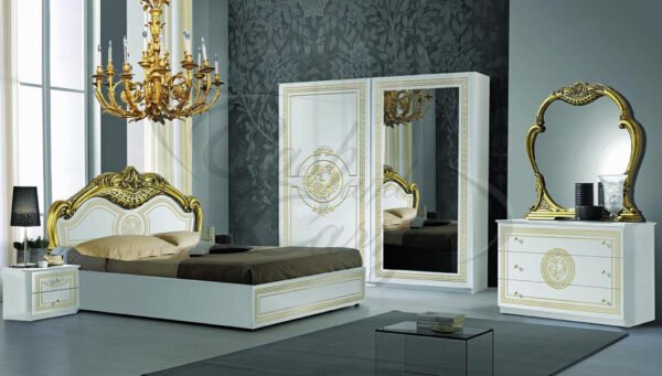 DOLORES STUNNING COMPLET ITALIAN 2 DOORS SLIDING WARDROBE BEDROOM SET