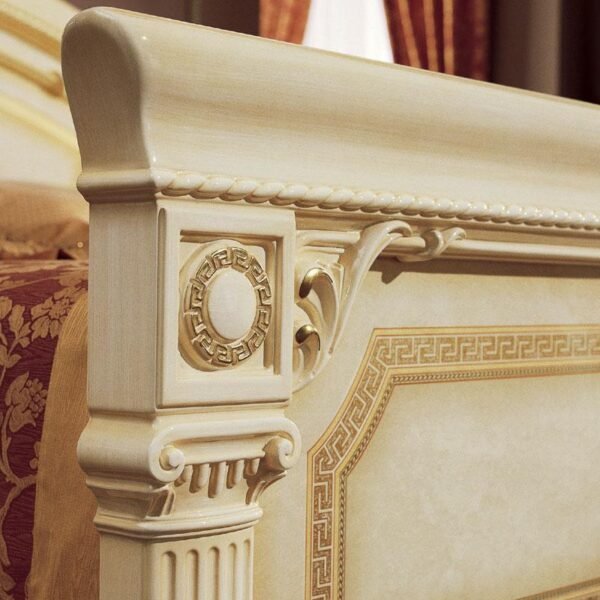 Camel Group Aida Italian 4 Doors Beige-Gold High Gloss Bedroom Set - Image 2