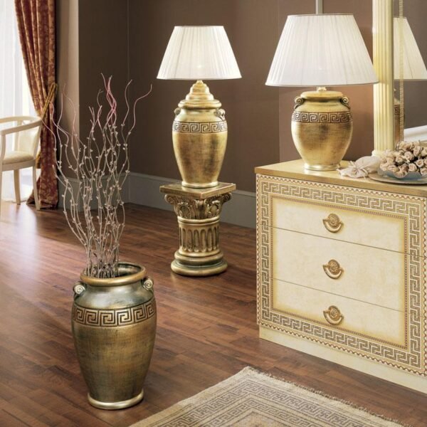 Camel Group Aida Italian 4 Doors Beige-Gold High Gloss Bedroom Set - Image 3