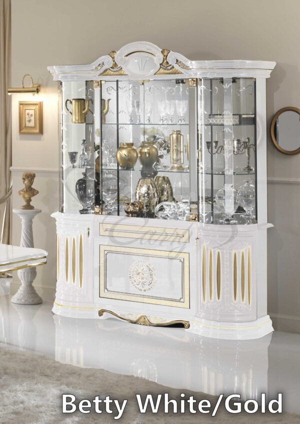 New Betty Italian 4 Doors White/Gold (New Addition Display Unit)