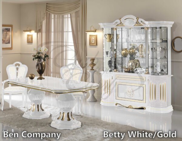 New Betty Italian 4 Doors White/Gold (New Addition Display Unit) - Image 2