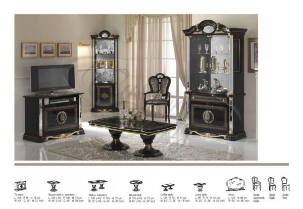 New Venus White and Silver Italian Corner Versace Style Cabinet - Image 7