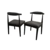 Axel Solid Wooden Dining Table with Elsa Wooden Wishbone Chairs Matt Black Seat - Image 7