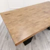 Axel Solid Wooden Dining Table with Elsa Wooden Wishbone Chairs Matt Black Seat - Image 5