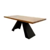Axel Solid Wooden Dining Table with Elsa Wooden Wishbone Chairs Matt Black Seat - Image 4