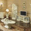 Luxury Leonardo Italian 2 Door Display Unit ivory and Gold finish by Camel Group - Image 2