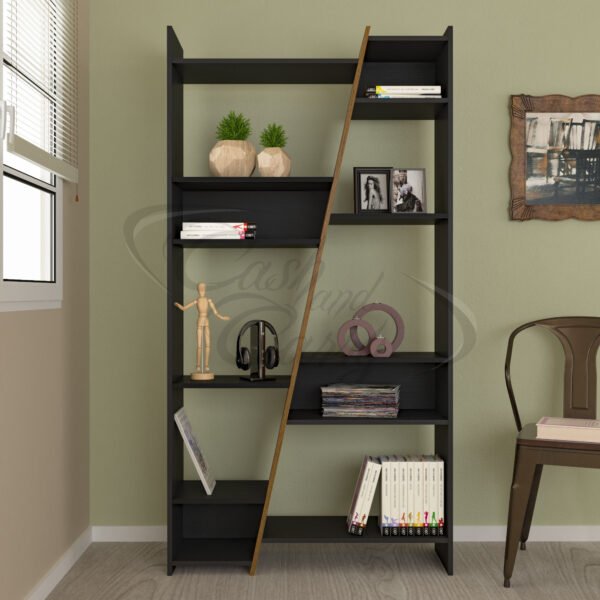 Naples Tall Wooden Bookcase - Image 2