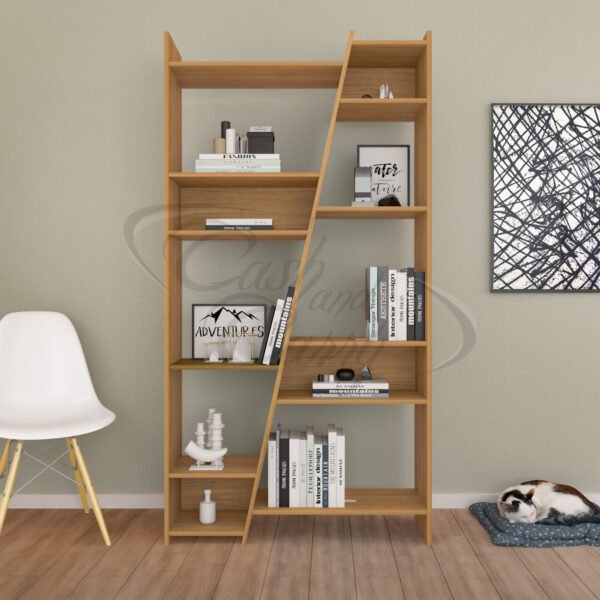 Naples Tall Wooden Bookcase - Image 4