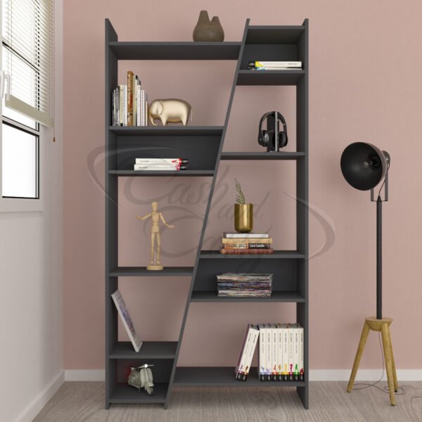 Naples Tall Wooden Bookcase - Image 5