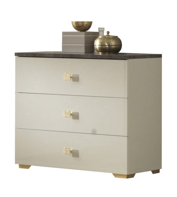 Ruby Italian Cream Modern Italian Bedroom Set Sanmartino - Image 4