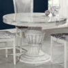 Italian Beige and Gold Aurora Oval Ext-Dining Set + 4 Chairs H2O Design - Image 5