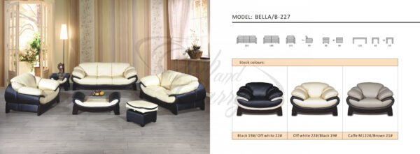 Bella Classic Italian Leather Sofa Suite - Image 3