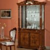 Elizabeth 2 Door Italian Display Cabinet High Gloss Walnut