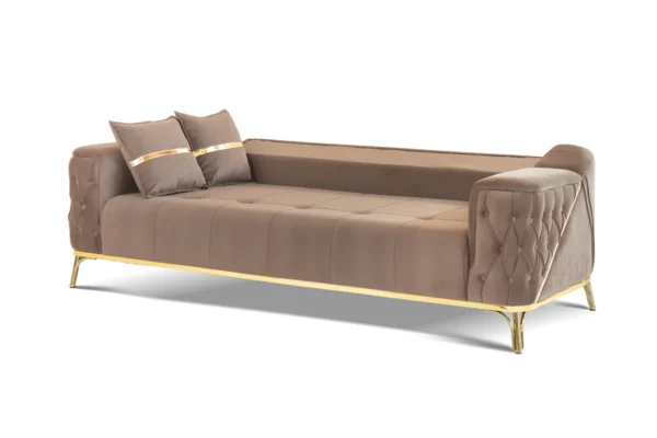 Jasmine Sofa Bed Suede Cream - Image 5