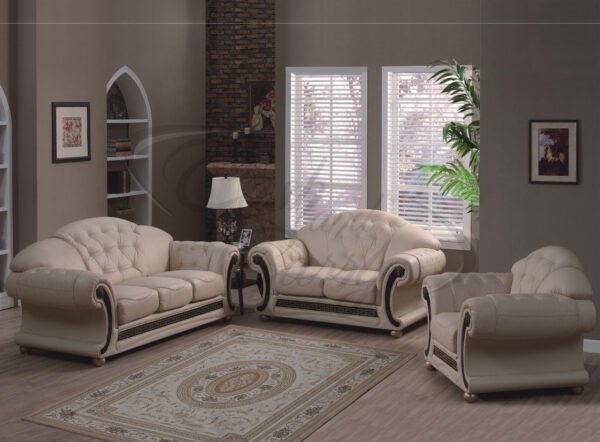 Medusa Classic Italian Leather Sofa Suite