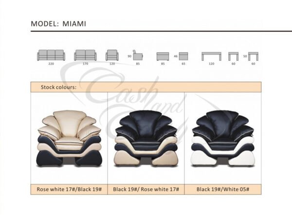 Miami Classic Italian Leather Suite - Image 2