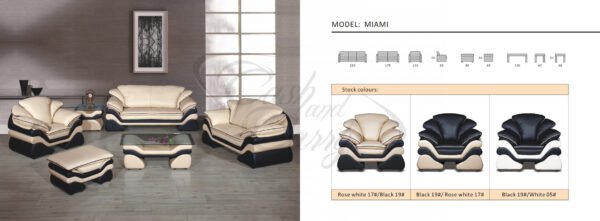 Miami Classic Italian Leather Suite - Image 3