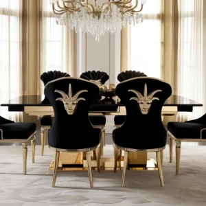 Extedning Dining Table with Italian Chairs