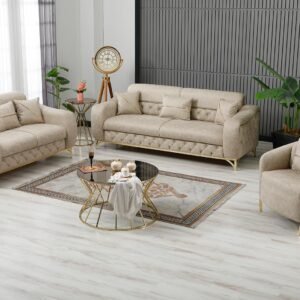 ZENTARA SOFA BEDS CHESTERFIELD SUEDE FABRIC