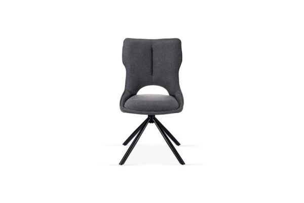 Sydney Modern Design Grey Ceramic Rectangular Dining Table | Roseland Swivel Chairs Set - Image 2